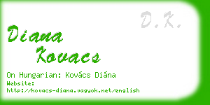 diana kovacs business card