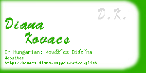 diana kovacs business card